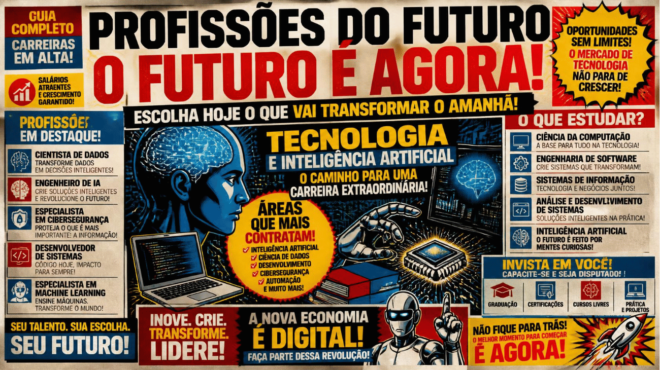 Profissões do futuro: o que estudar para entrar em TI e IA